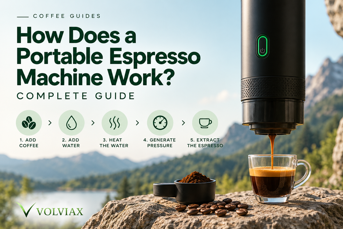 How a portable espresso machine works by Volviax