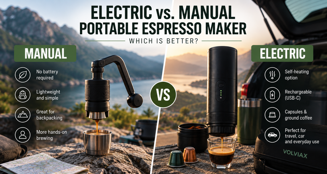 Electric vs manual portable espresso maker comparison